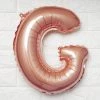 HIER_3211 16" Metallic Blush/Rose Gold Mylar Foil Letter Balloons - G