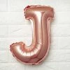 HIER_3211 Big Event Backdrops & Décor 16" Metallic Blush/Rose Gold Mylar Foil Letter Balloons - J
