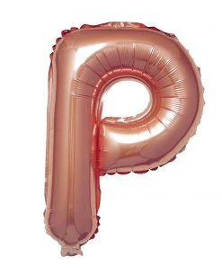 HIER_3211 Big Event Backdrops & Décor 16" Metallic Blush/Rose Gold Mylar Foil Letter Balloons - P