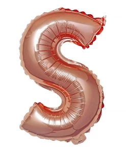 HIER_3211 Big Event Backdrops & Décor 16" Metallic Blush/Rose Gold Mylar Foil Letter Balloons - S