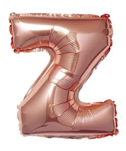 HIER_3211 Big Event Backdrops & Décor 16" Metallic Blush/Rose Gold Mylar Foil Letter Balloons - Z