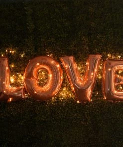 HIER_3200 16" Metallic Blush Mylar Foil Letter Balloons - K Big Event Backdrops & Décor