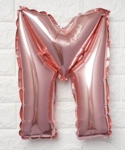 HIER_3200 16" Metallic Blush Mylar Foil Letter Balloons - M