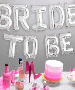 HIER_3211 Chargers & Centerpieces 16" Shiny Metallic Silver Mylar Foil Alphabet Letter Balloons - A