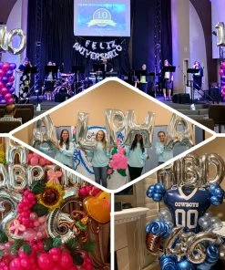 HIER_3211 Chargers & Centerpieces 16" Shiny Metallic Silver Mylar Foil Alphabet Letter Balloons - G 9 HIER_3211 Chargers & Centerpieces 16