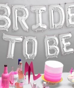 HIER_3211 Chargers & Centerpieces 16" Shiny Metallic Silver Mylar Foil Alphabet Letter Balloons - H