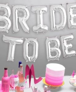 HIER_3211 16" Shiny Metallic Silver Mylar Foil Alphabet Letter Balloons - Y