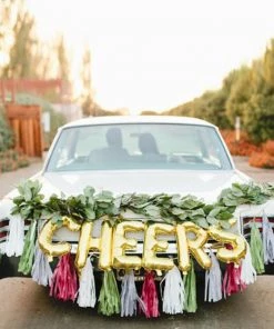 HIER_3211 Chargers & Centerpieces 16" Shiny Metallic Gold Mylar Foil Alphabet Letter Balloons - V 13 HIER_3211 Chargers & Centerpieces 16