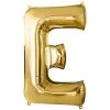HIER_3211 40" Shiny Metallic Gold Mylar Foil Helium/Air Letter Balloons - E Chargers & Centerpieces