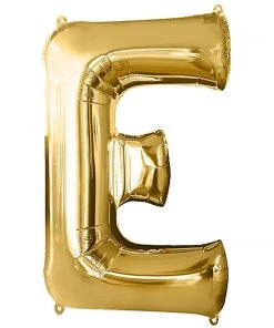 HIER_3211 40" Shiny Metallic Gold Mylar Foil Helium/Air Letter Balloons - E Chargers & Centerpieces
