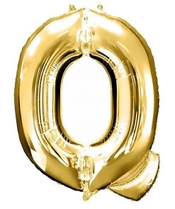 HIER_3211 40" Shiny Metallic Gold Mylar Foil Helium/Air Letter Balloons - Q