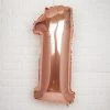 HIER_3212 Party Balloons & Accessories 40" Metallic Blush/Rose Gold Mylar Foil Helium/Air Number Balloons - 1