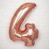 HIER_3212 Party Balloons & Accessories 40" Metallic Blush/Rose Gold Mylar Foil Helium/Air Number Balloons - 4