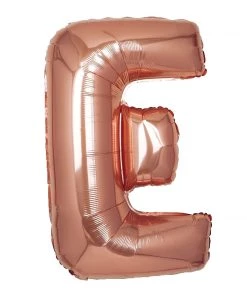 HIER_3211 40" Metallic Blush/Rose Gold Mylar Foil Helium/Air Letter Balloons - E