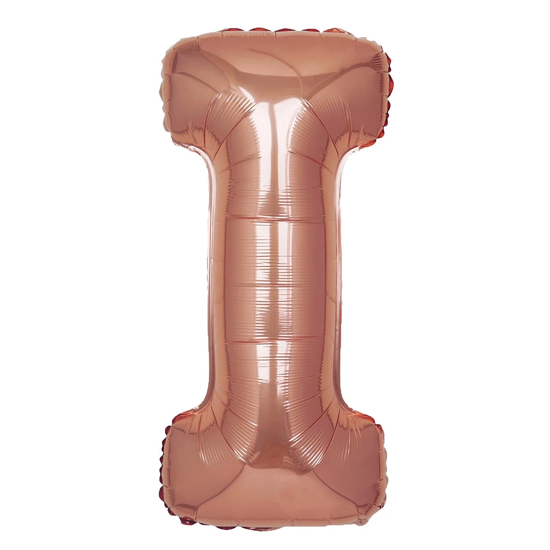 HIER_3211 40" Metallic Blush/Rose Gold Mylar Foil Helium/Air Letter Balloons - I 2 HIER_3211 40" Metallic Blush/Rose Gold Mylar Foil Helium/Air Letter Balloons - I
