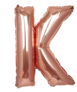 HIER_3211 40" Metallic Blush/Rose Gold Mylar Foil Helium/Air Letter Balloons - K Chargers & Centerpieces