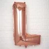 HIER_3211 40" Metallic Blush/Rose Gold Mylar Foil Helium/Air Letter Balloons - L