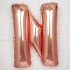 HIER_3211 40" Metallic Blush/Rose Gold Mylar Foil Helium/Air Letter Balloons - N