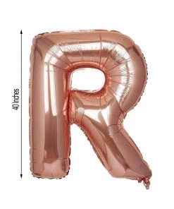 HIER_3211 Chargers & Centerpieces 40" Metallic Blush/Rose Gold Mylar Foil Helium/Air Letter Balloons - R 7 HIER_3211 Chargers & Centerpieces 40