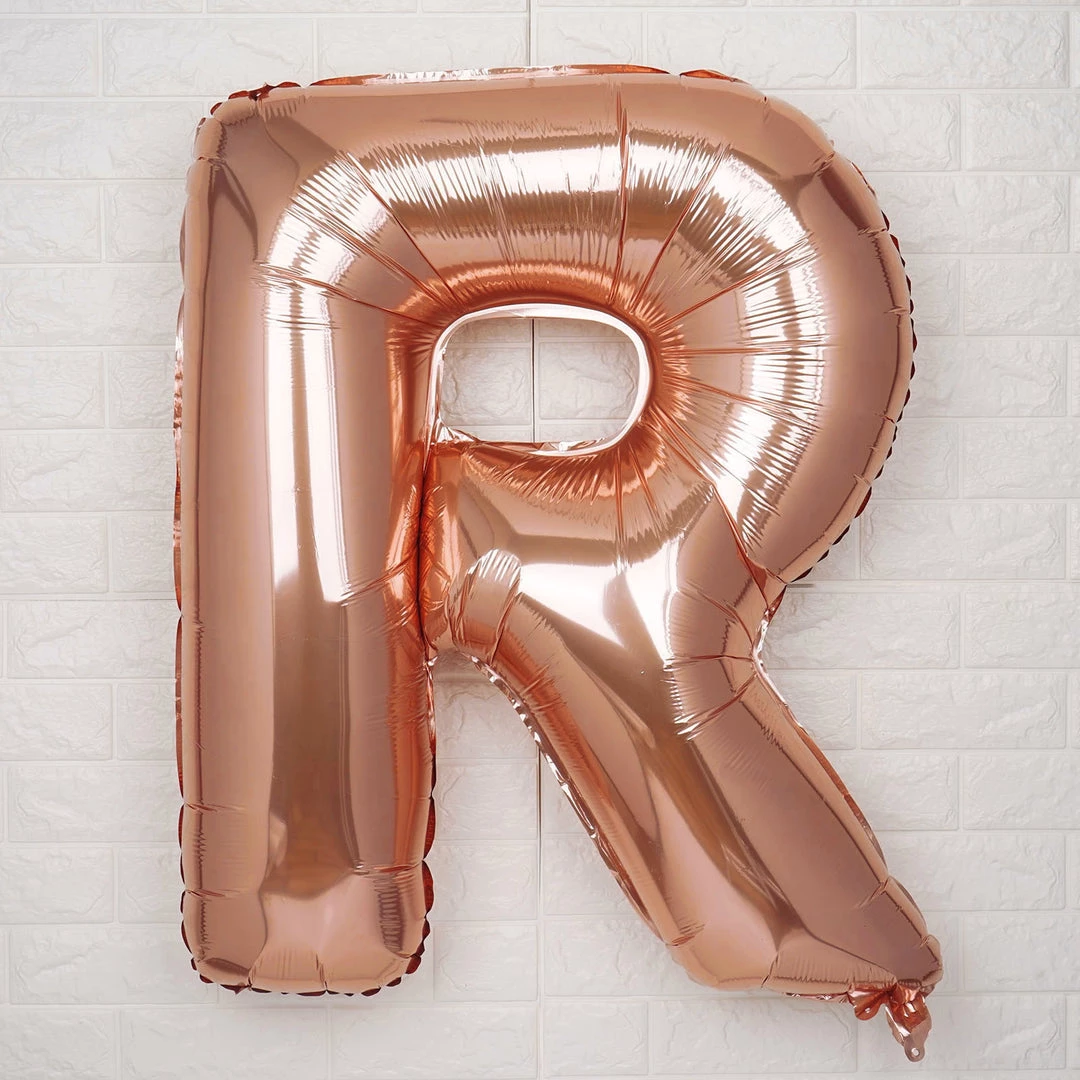 HIER_3211 Chargers & Centerpieces 40" Metallic Blush/Rose Gold Mylar Foil Helium/Air Letter Balloons - R 1 HIER_3211 Chargers & Centerpieces 40" Metallic Blush/Rose Gold Mylar Foil Helium/Air Letter Balloons - R