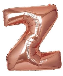 HIER_3211 40" Metallic Blush/Rose Gold Mylar Foil Helium/Air Letter Balloons - Z
