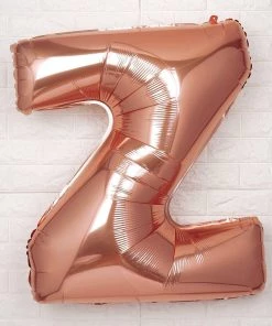 HIER_3211 40" Metallic Blush/Rose Gold Mylar Foil Helium/Air Letter Balloons - Z