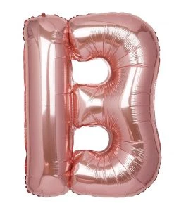 HIER_3200 40" Metallic Blush Mylar Foil Helium/Air Letter Balloons - B