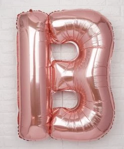 HIER_3200 40" Metallic Blush Mylar Foil Helium/Air Letter Balloons - B