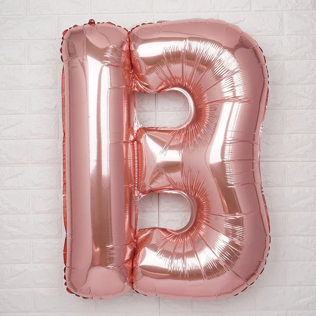 HIER_3200 40" Metallic Blush Mylar Foil Helium/Air Letter Balloons - B 1 HIER_3200 40" Metallic Blush Mylar Foil Helium/Air Letter Balloons - B