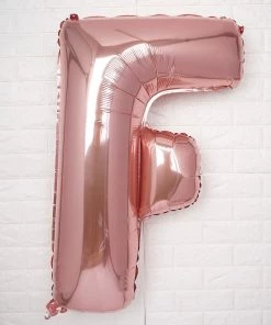 HIER_3200 Big Event Backdrops & Décor 40" Metallic Blush Mylar Foil Helium/Air Letter Balloons - F