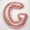 HIER_3200 40" Metallic Blush Mylar Foil Helium/Air Letter Balloons - G