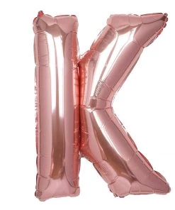 HIER_3200 Big Event Backdrops & Décor 40" Metallic Blush Mylar Foil Helium/Air Letter Balloons - K