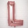HIER_3200 Big Event Backdrops & Décor 40" Metallic Blush Mylar Foil Helium/Air Letter Balloons - L