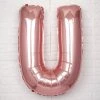HIER_3200 40" Metallic Blush Mylar Foil Helium/Air Letter Balloons - U
