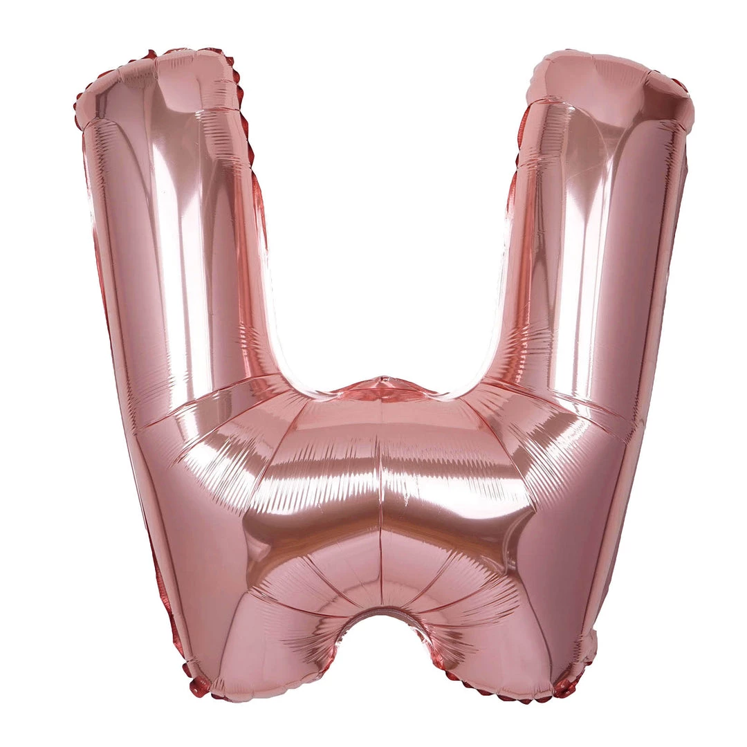 HIER_3200 40" Metallic Blush Mylar Foil Helium/Air Letter Balloons - W 2 HIER_3200 40" Metallic Blush Mylar Foil Helium/Air Letter Balloons - W