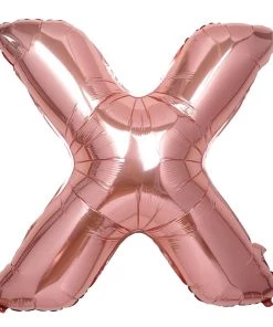 HIER_3200 40" Metallic Blush Mylar Foil Helium/Air Letter Balloons - X