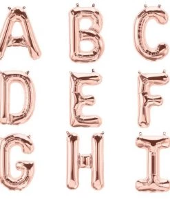 HIER_3200 40" Metallic Blush Mylar Foil Helium/Air Number & Letter Balloons Big Event Backdrops & Décor