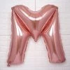 HIER_3200 Big Event Backdrops & Décor 40" Metallic Blush Mylar Foil Helium/Air Letter Balloons - M