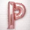 HIER_3200 40" Metallic Blush Mylar Foil Helium/Air Letter Balloons - P