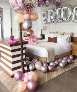 HIER_3211 Chargers & Centerpieces 40" Shiny Metallic Silver Mylar Foil Helium/Air Letter Balloons - F 13 HIER_3211 Chargers & Centerpieces 40