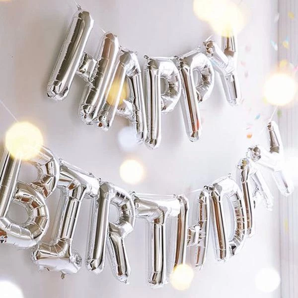 HIER_3211 40" Shiny Metallic Silver Mylar Foil Helium/Air Letter Balloons - D 6 HIER_3211 40" Shiny Metallic Silver Mylar Foil Helium/Air Letter Balloons - D