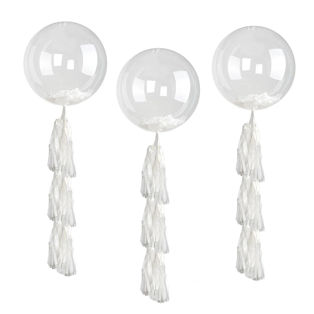 HIER_3240 Big Event Backdrops & Décor 10 Pack | 16" Clear Fully Transparent PVC Helium/Air Bubble Balloons 8 HIER_3240 Big Event Backdrops & Décor 10 Pack | 16" Clear Fully Transparent PVC Helium/Air Bubble Balloons