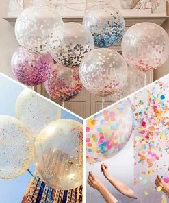 HIER_3240 Big Event Backdrops & Décor 36" Giant Clear Fully Transparent PVC Helium Or Air Bubble Balloon