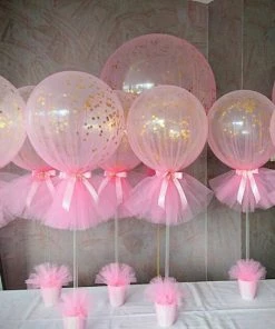 HIER_3240 Big Event Backdrops & Décor 36" Giant Clear Fully Transparent PVC Helium Or Air Bubble Balloon