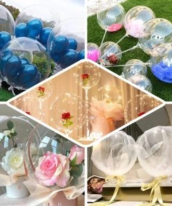 HIER_3240 Big Event Backdrops & Décor 10 Pack | 16" Clear Fully Transparent PVC Helium/Air Bubble Balloons 15 HIER_3240 Big Event Backdrops & Décor 10 Pack | 16