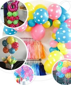 HIER_3220 25 Pack | 12" Black & White Fun Polka Dot Latex Party Balloons Big Event Backdrops & Décor 14 HIER_3220 25 Pack | 12