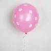 HIER_3220 Big Event Backdrops & Décor 25 Pack | 12" Pink & White Fun Polka Dot Latex Party Balloons