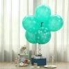 HIER_3200 Big Event Backdrops & Décor 25 Pack | 12" Turquoise & White Fun Polka Dot Latex Party Balloons - Clearance SALE
