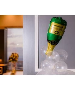 HIER_3213 1 Pair | 20" Champagne Bottle & Glass Mylar Foil Helium/Air Balloons Party Balloons & Accessories 14 HIER_3213 1 Pair | 20