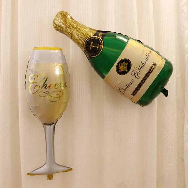 HIER_3213 1 Pair | 20" Champagne Bottle & Glass Mylar Foil Helium/Air Balloons Party Balloons & Accessories 5 HIER_3213 1 Pair | 20" Champagne Bottle & Glass Mylar Foil Helium/Air Balloons Party Balloons & Accessories